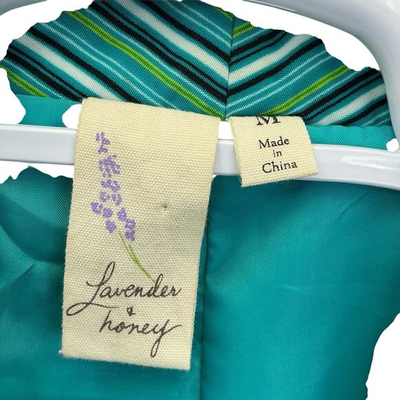 LAVENDER & HONEY Stripe Blazer Lined Stretch Size M Women’s - Picture 7 of 11